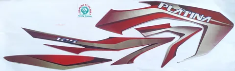 Bajaj Platina 125 BM (For Red Bike) — PLATINA sticker Sri Lanka
